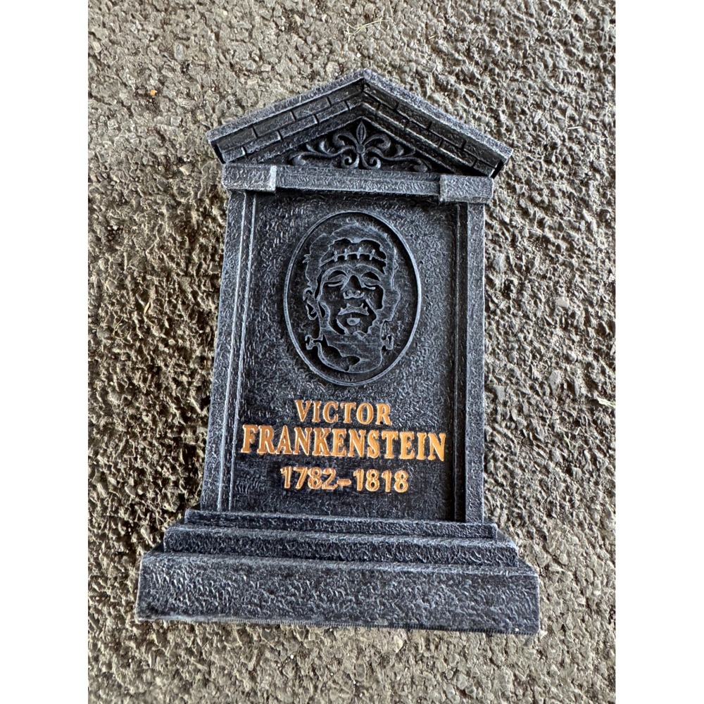 Victor Frankenstein Tombstone‎ Halloween Decoration Prop Haunted House Ashland